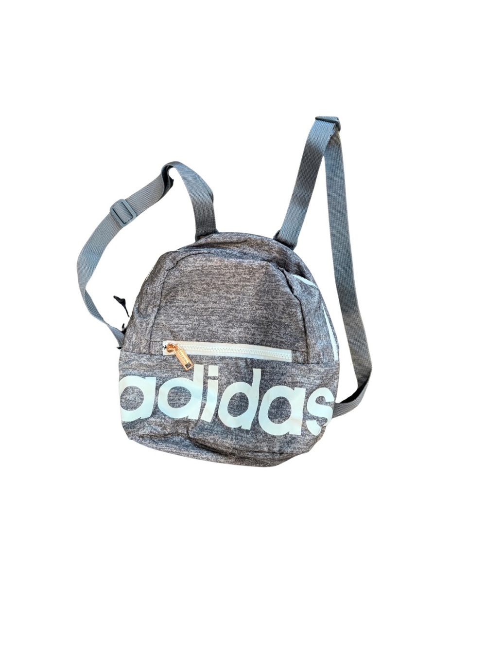 adidas Gray Mini Backpack with White Logo